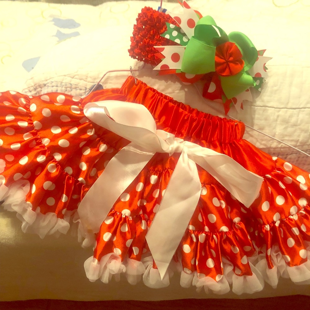 3 months girls Minnie style tutu & fancy headband